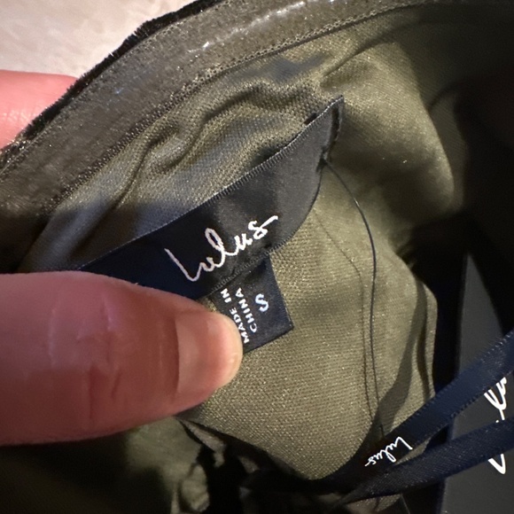 Lulus Classy Sensation Olive Velvet Pleated Strapless Maxi Dress Green - Size S - Picture 3 of 5